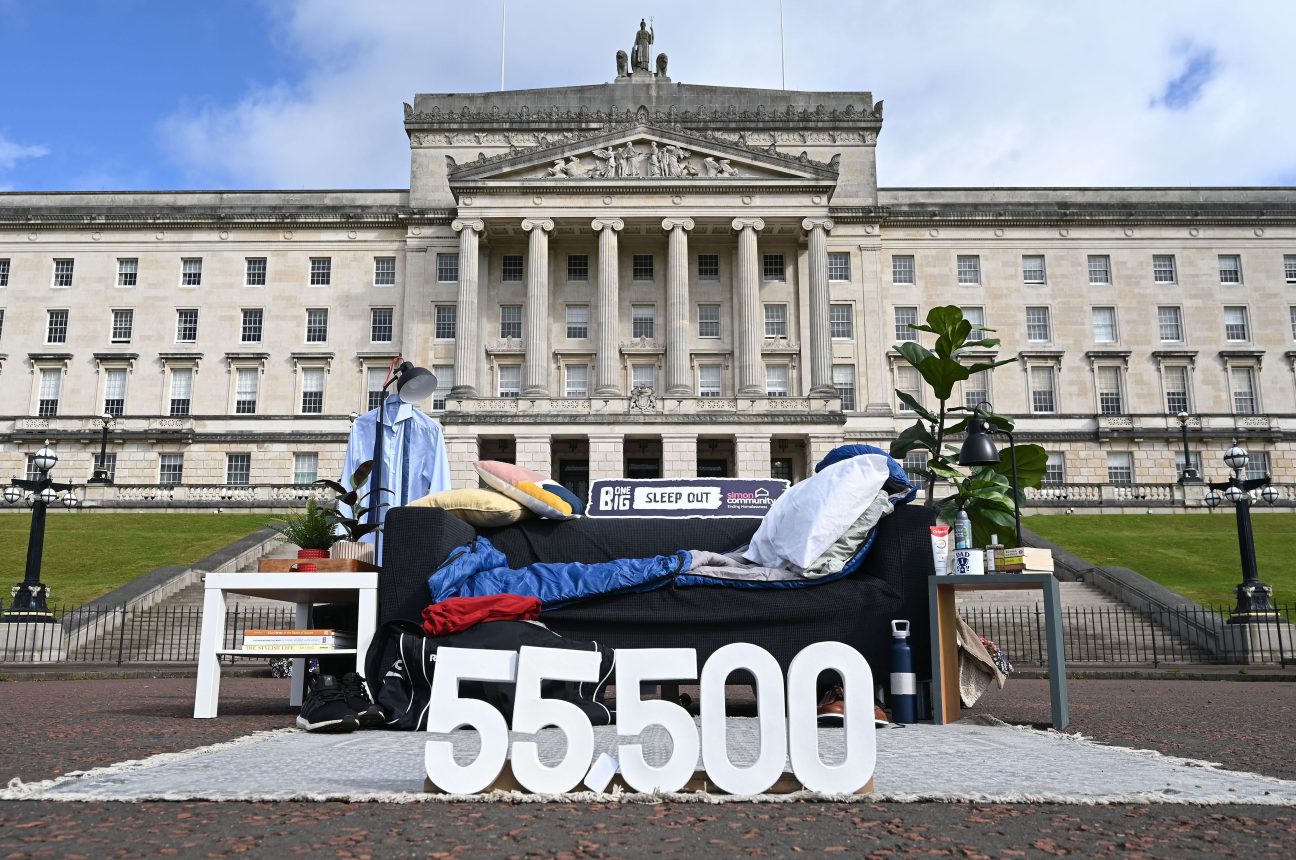 Simon Community Launch One BIG Sleep Out at Stormont 2