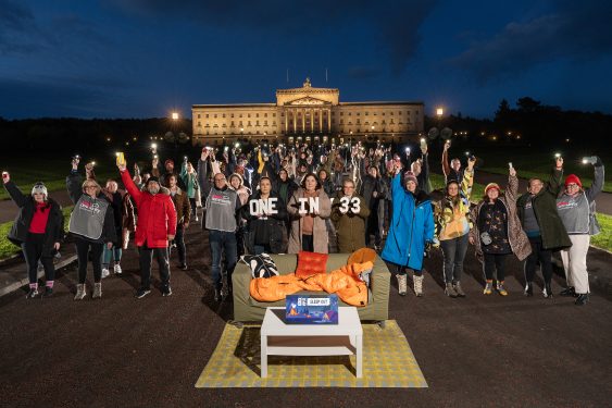 Hundreds of people join Simon Communitys One BIG Sleep Out at Stormont Photo Credit Bradley Quinn